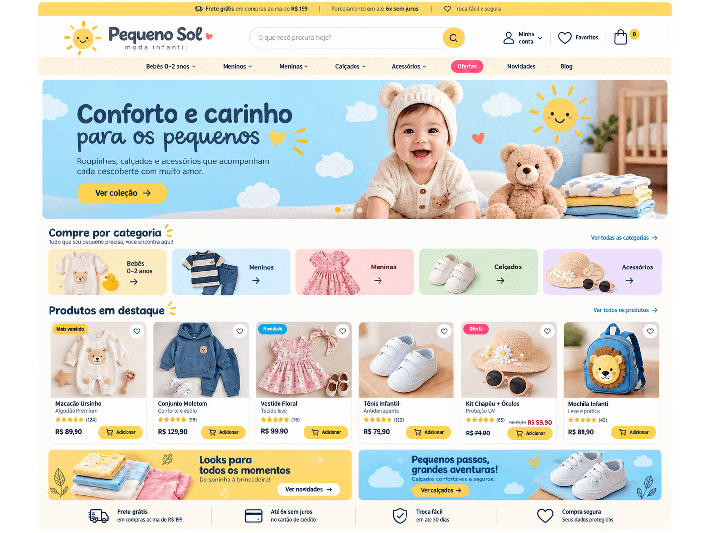 Preview do tema Pequeno Sol